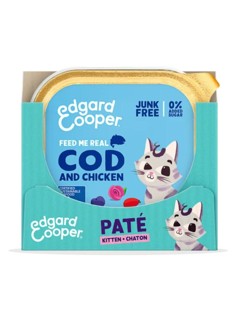 Edgard Cooper - Killing Vådfoer Paté Torsk/Kylling - 16x 85g - Bundle