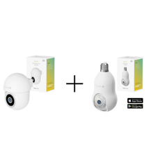 Hombli - 4K Smart Home Security Bundle: Hombli Pan & Tilt Cam + Hombli Bulb Cam