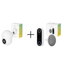 Hombli - mart Home Security Bundle: Hombli Pan & Tilt Cam 2K + Hombli Smart Doorbell Pack