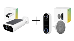 Hombli - Eco-Friendly Security Bundle: Hombli Smart Solar Cam 2K + Hombli Smart Doorbell Pack