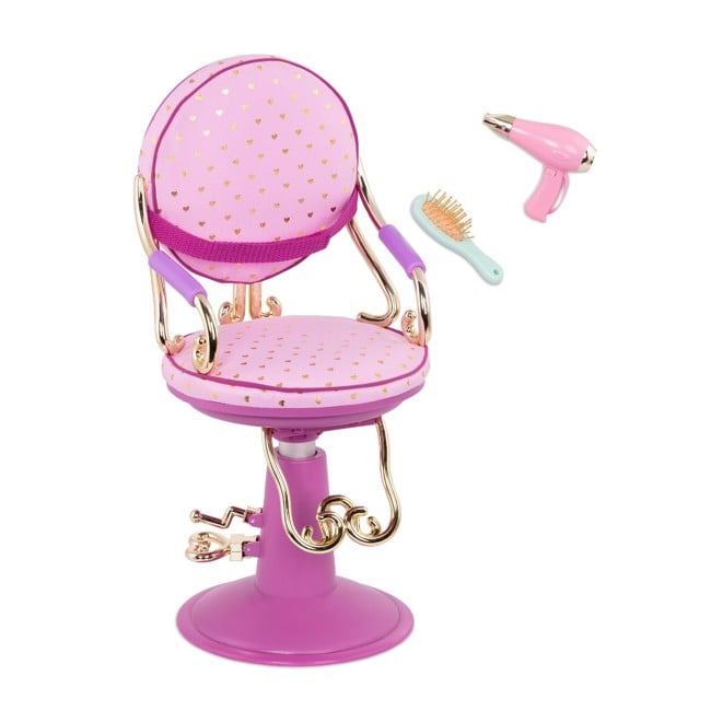 Our Generation - Hairdressing chair - Purple hearts (737978)