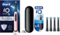 Oral-B - iO5s Blush Pink Electric Toothbrush & iO Ultimate Clean Black Replacement Heads 4ct (Bundle) thumbnail-1