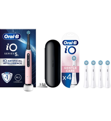 Oral-B - iO5s Pink Elektrisk Tandbørste & iO Gentle Care Udskiftningshoveder 4 styk (Bundle)