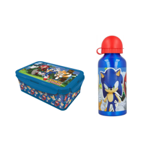 Stor - Lunch Box w/Removable Compartments + Water Bottle 400 ml - Sonic