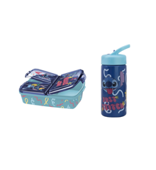 Stor - Lunch Box 18x13cm + Sipper Water Bottle  410ml - Stitch