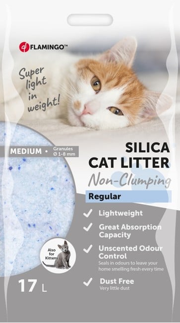 Flamingo - Silica cat litter 17l 7,5 kg