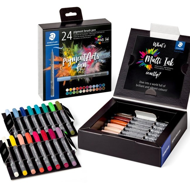 Staedtler - Brush Pen Pigment 24 pcs assorted (371C24-1)