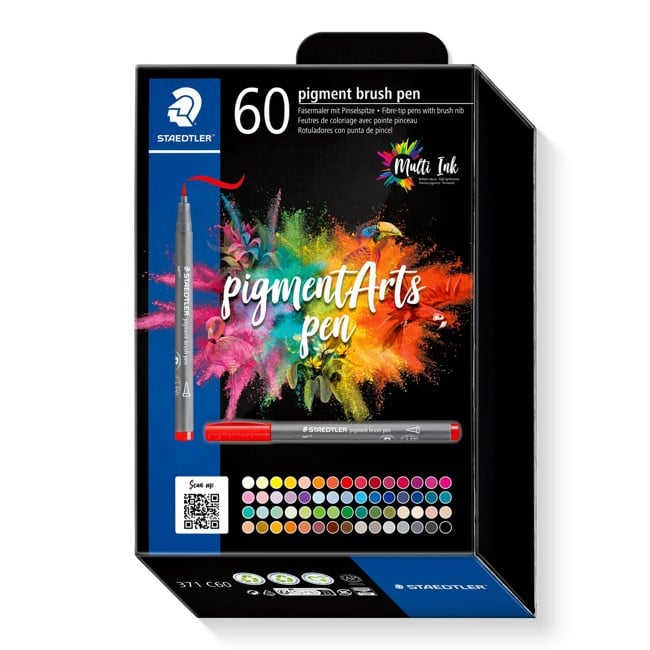 Staedtler - Brush Pen Pigment 60 Stk Assorteret