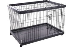 FLAMINGO - Dogkennel on Wheels Pasy - Black - 97,5 x 66.5 x 69cm