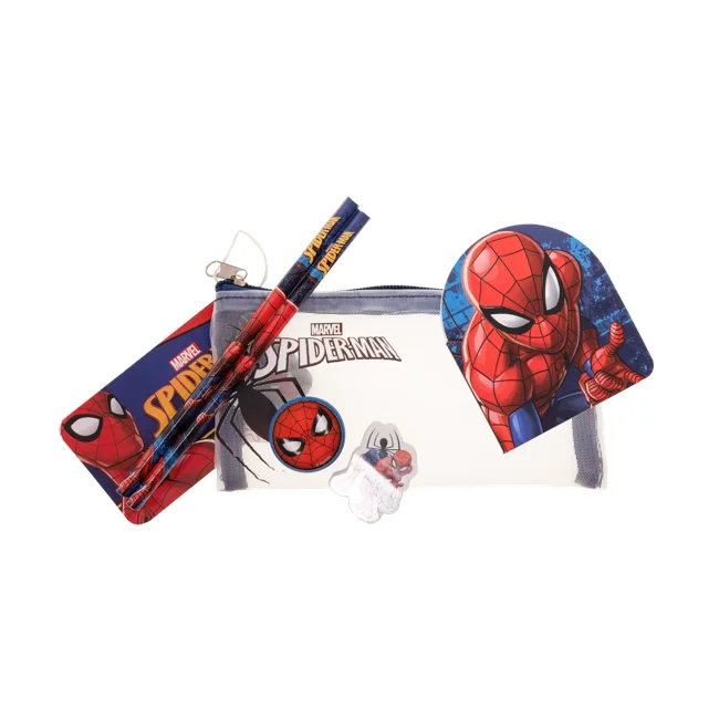 Kids Licensing - Filled mesh pencil pouch w/stationery - Spiderman (017808156)