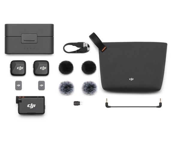 zz D JI - Mic Mini (2 TX + 1 RX + Charging Case)