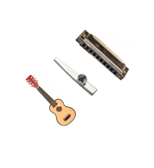 Egmont Toys - Guitar + Harmonica +  Kazoo - 12 cm