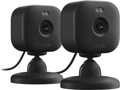 Blink - Mini 2 Smart-Überwachungskamera für den Innenbereich, 2er-Set, Schwarz