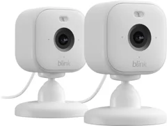 Blink - Mini 2 Smart-Überwachungskamera für den Innenbereich, 2er-Set, Weiß