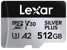 Lexar - microSDXC Professional SILVER Plus UHS-I/U3/A2/4K R205/W150 (V30) - SILVER - 512GB thumbnail-1