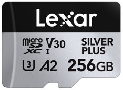 Lexar - microSDXC Professional SILVER Plus UHS-I/U3/A2/4K R205/W150 (V30) - 256GB