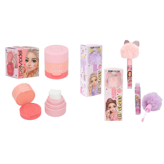 TOPModel - Blush Stamp & Lip Gloss Pompom - BEAUTY and ME