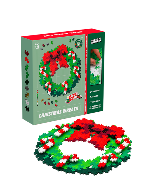 Plus-Plus -  Puzzle by Number - Christmas wreath