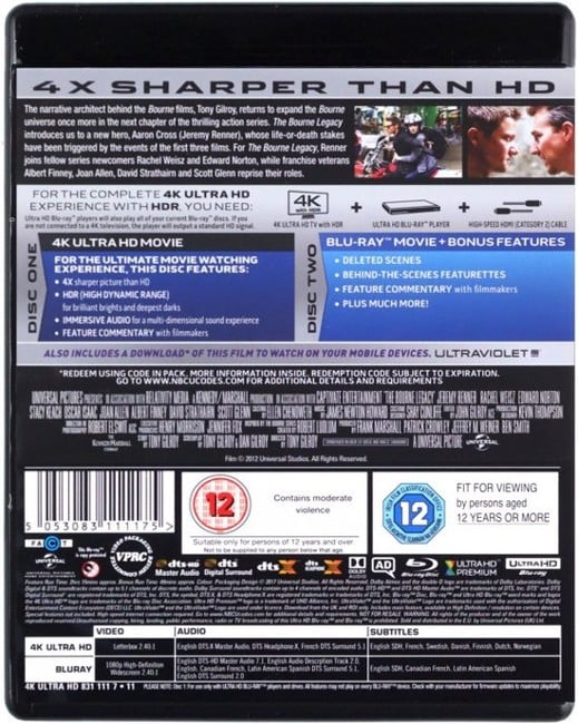 The Bourne Legacy (4K Blu-Ray)