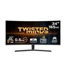 Twisted Minds - Eclipse Pro Series CURVE 34" WQHD - 165HZ 0.5ms VA Gaming Monitor