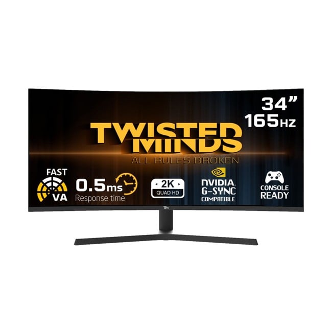 Twisted Minds - Eclipse Pro Series CURVE 34" WQHD - 165HZ 0.5ms VA Gaming Monitor