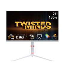 Twisted Minds - Arctic Pro Series 27" FHD - 180HZ 0.5MS Fast IPS HDMI 2.1 Gaming Monitor - White