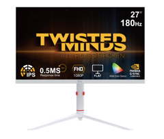 Twisted Minds - Arctic Pro Series 27" FHD - 180HZ 0.5MS Fast IPS HDMI 2.1 Gaming Monitor - White