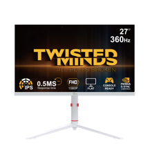 Twisted Minds - Arctic Pro Series 27" FHD - 360HZ 0.5MS Fast IPS HDMI 2.1 Gaming Monitor - White