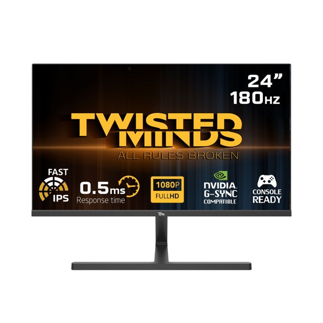 Twisted Minds - 24" ,Flat ,FHD ,180Hz, 0.5MS, FAST IPS, HDR ,HDMI2.1 Gaming Monitor