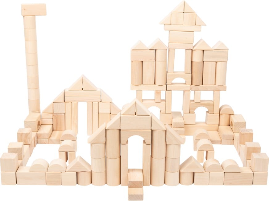 Small Foot - Wooden building blocks in bag - (I-SF11397)