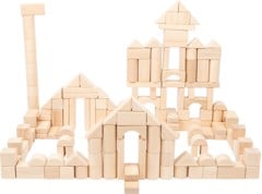 Small Foot - Wooden building blocks in bag - (I-SF11397)