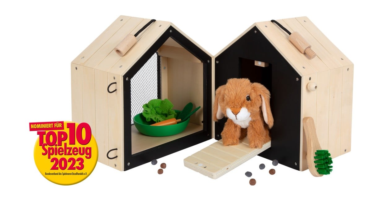 Small Foot - Rabbit cage with run - (I-SF12399)