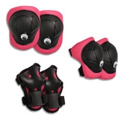 Crazy Safety - Pink Safety Gear Set for Kids for Bike, Skateboard, BMX, Rollerblades & Scooter - (220107-10)