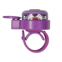 Crazy Safety - Lila Leopard Fahrradklingel für Kinder - Purple - Unisize