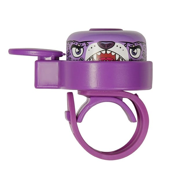 Crazy Safety - Paarse luipaard fietsbellen voor kinderen - Purple - Unisize