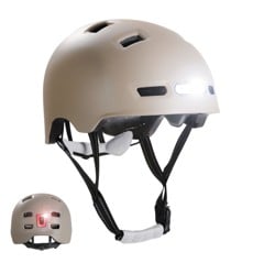 Crazy Safety - Matt Sand Urban Bicycle and Skater Helmet - Sand - L (57-61cm)