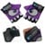 Crazy Safety - Paarse kinderfietshandschoenen met reflecterende ogen, gewatteerde handpalmen - Purple - Size S thumbnail-3