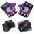 Crazy Safety - Purple kids bike gloves with reflective eyes, padded palms - Purple - Size S thumbnail-3