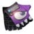 Crazy Safety - Purple kids bike gloves with reflective eyes, padded palms - Purple - Size S thumbnail-1