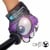 Crazy Safety - Purple kids bike gloves with reflective eyes, padded palms - Purple - Size S thumbnail-5