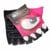 Crazy Safety - Pink kids bike gloves with reflective eyes, padded palms - Pink - Size S thumbnail-1