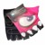 Crazy Safety - Pinke Kinder-Fahrradhandschuhe mit reflektierenden Augen, gepolsterten Handflächen - Pink - Size S thumbnail-1