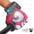 Crazy Safety - Pink kids bike gloves with reflective eyes, padded palms - Pink - Size S thumbnail-5