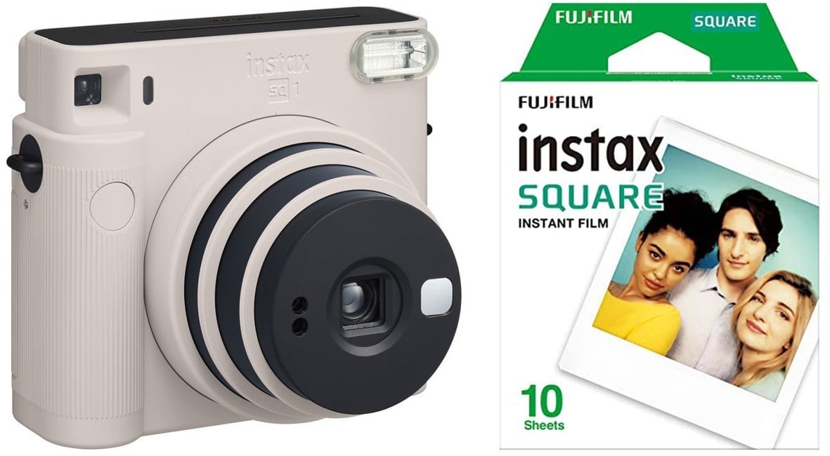 Fuji - Instax Instant Camera SQ1 + 10 Shots - White