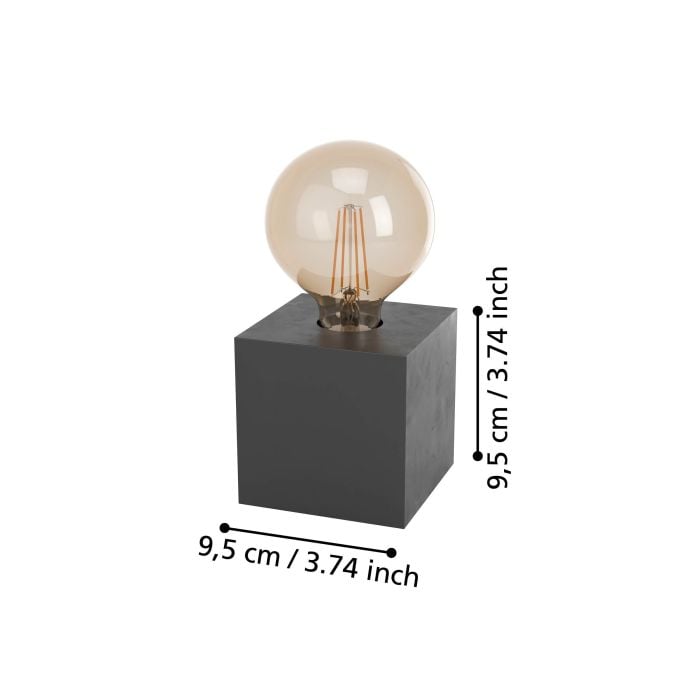 EGLO - PRESTWICK 2 Bordlampe - Antikk Svart/Tre