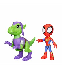 Spidey and His Amazing Friends - Hero Dino Webs - Spidey & Goblin Raptor Action