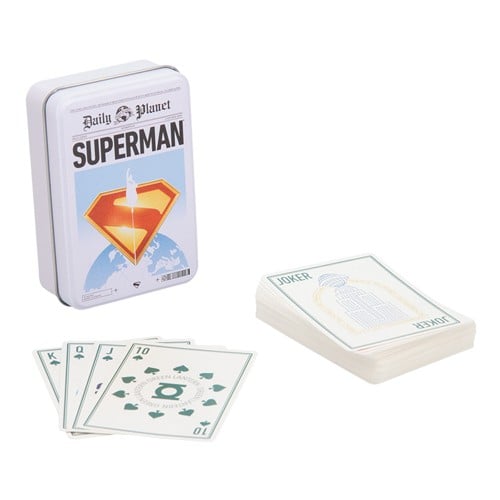 Superman Playing Cards in a Tin