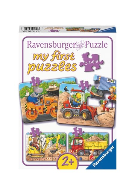 Ravensburger - Construction Site Animals - 2/4/6/8p (10105717)