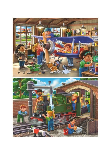 Ravensburger - Airplane & Train Repairs 2x24p - (12004044)