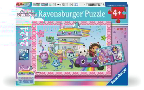 Puslespill 2x24 Gabbys Dukkehus Ravensburger